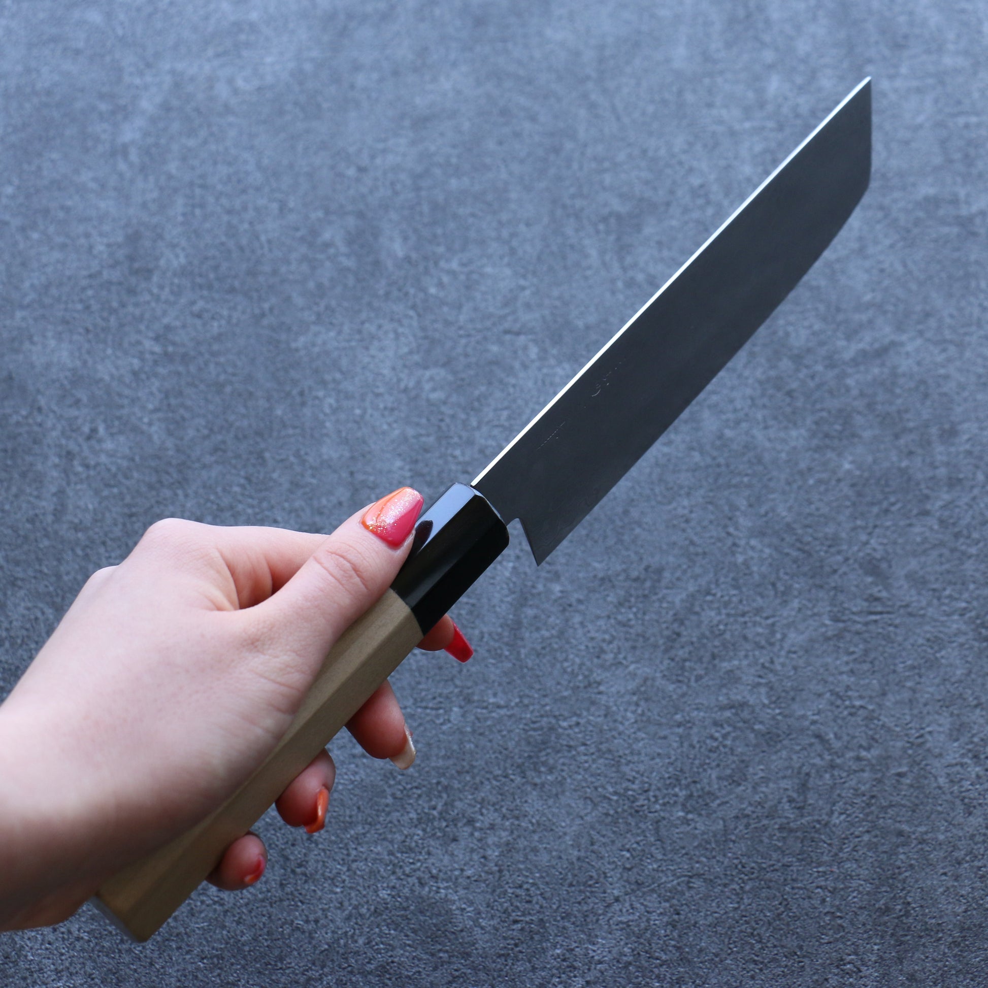 三寿ゞ AUS10 ダマスカス 磨き仕上げ 菜切包丁  165mm 朴柄 - 清助刃物