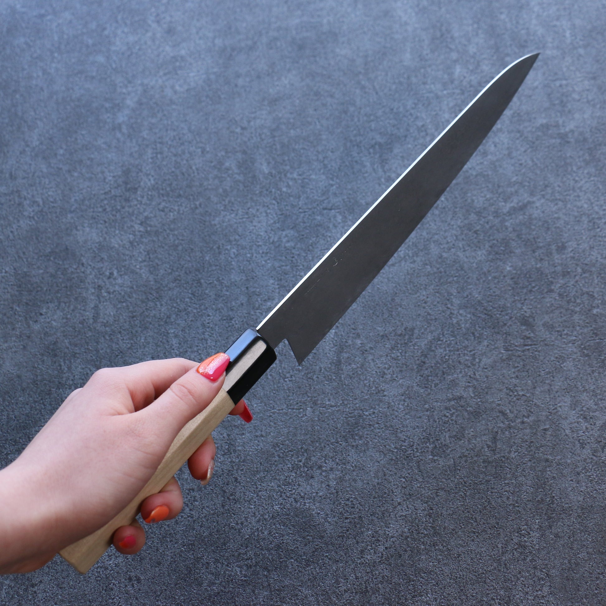 三寿ゞ AUS10 ダマスカス 磨き仕上げ 牛刀包丁  240mm 朴柄 - 清助刃物