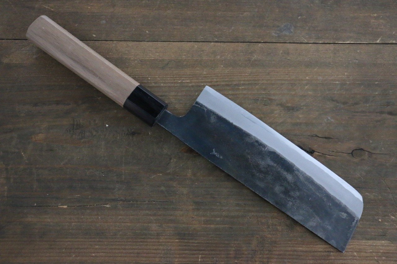 堺 孝行 青ニ鋼 黒打 菜切包丁 170mm - 清助刃物