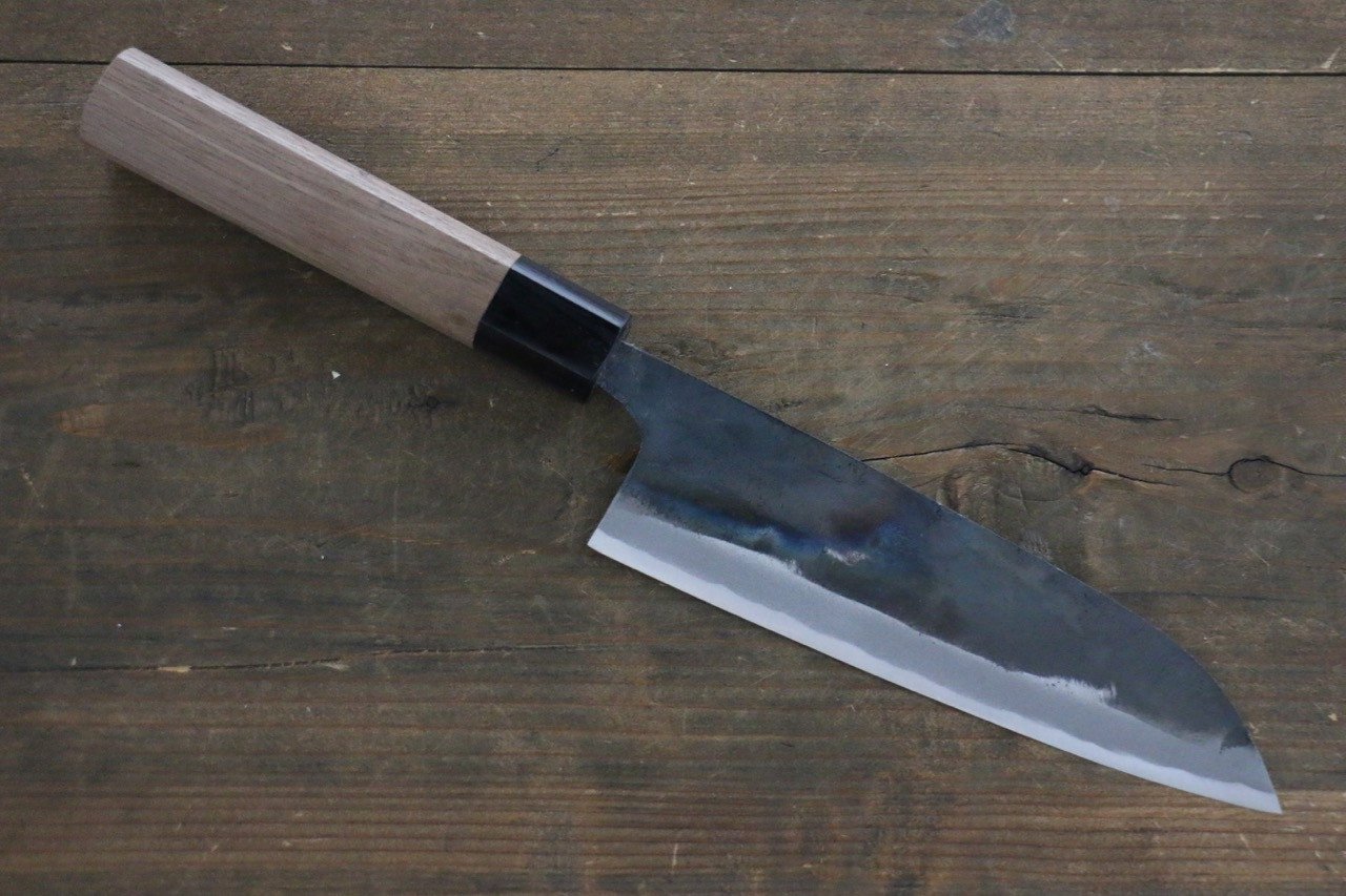 堺 孝行 青ニ鋼 黒打 三徳包丁 170mm - 清助刃物