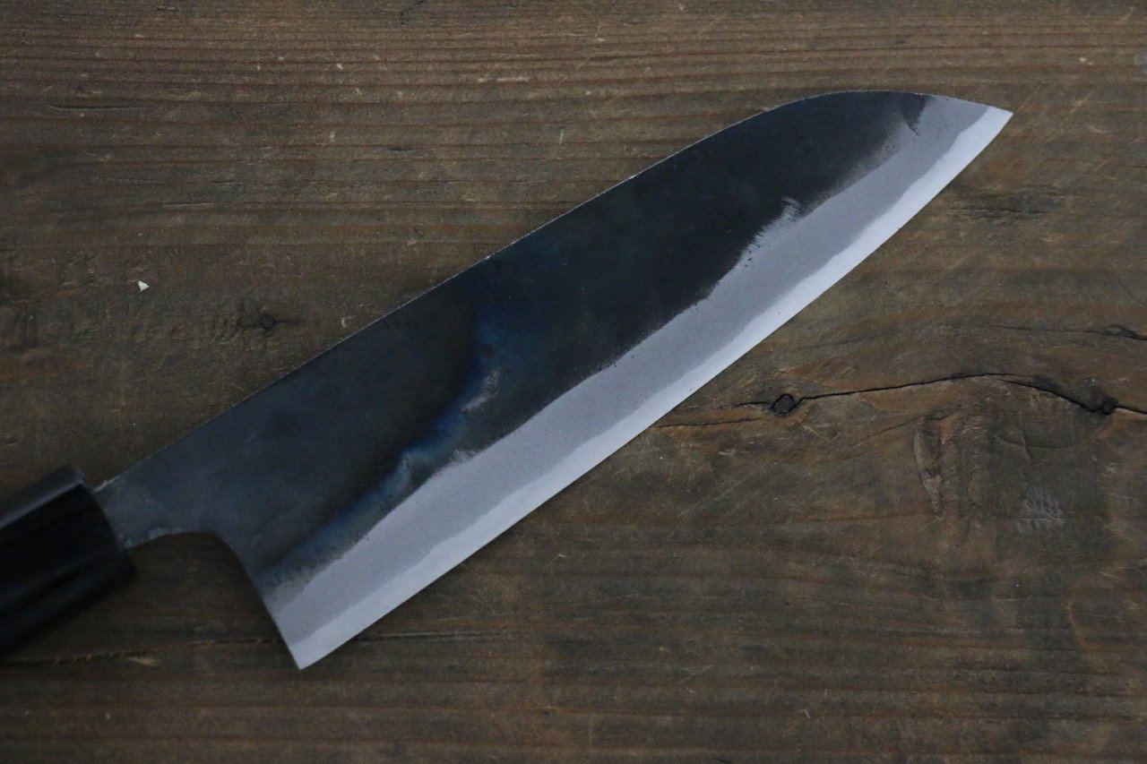 堺 孝行 青ニ鋼 黒打 三徳包丁 170mm - 清助刃物