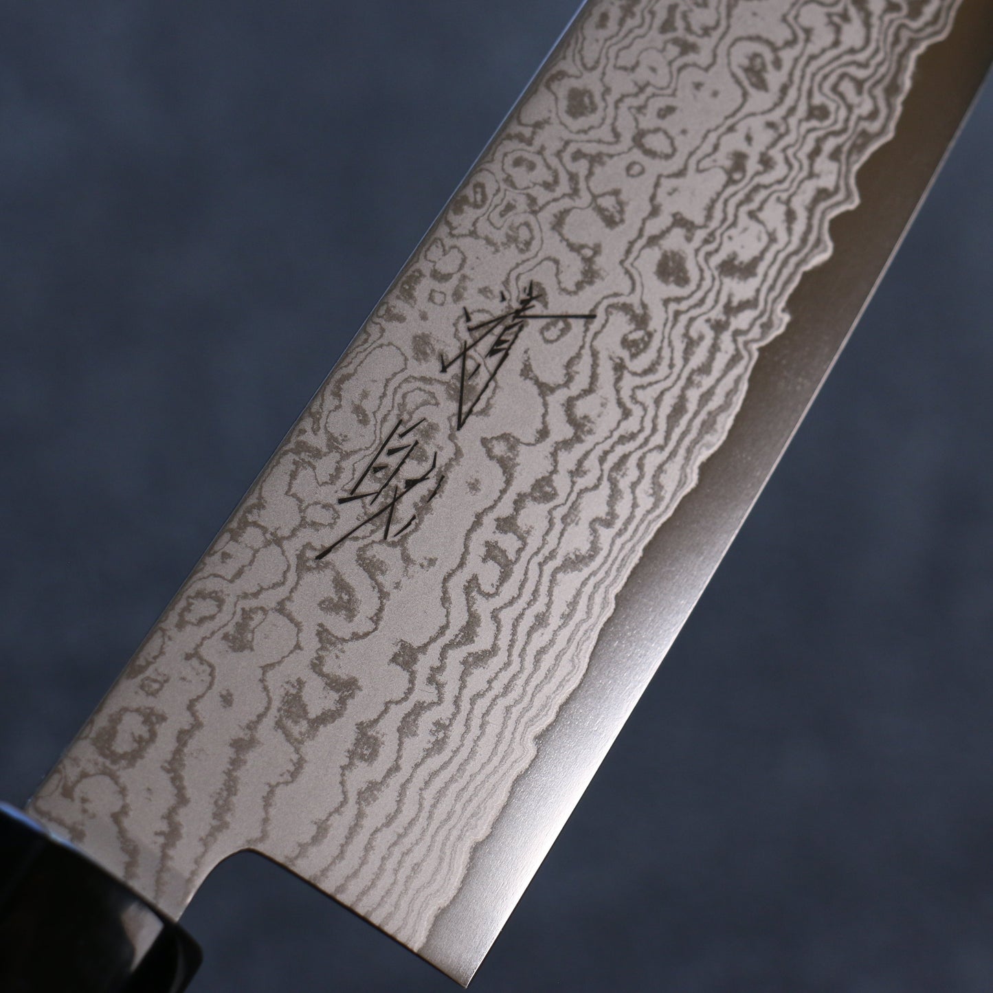 清助 V金10号 ダマスカス 三徳包丁 180mm 朴柄 - 清助刃物