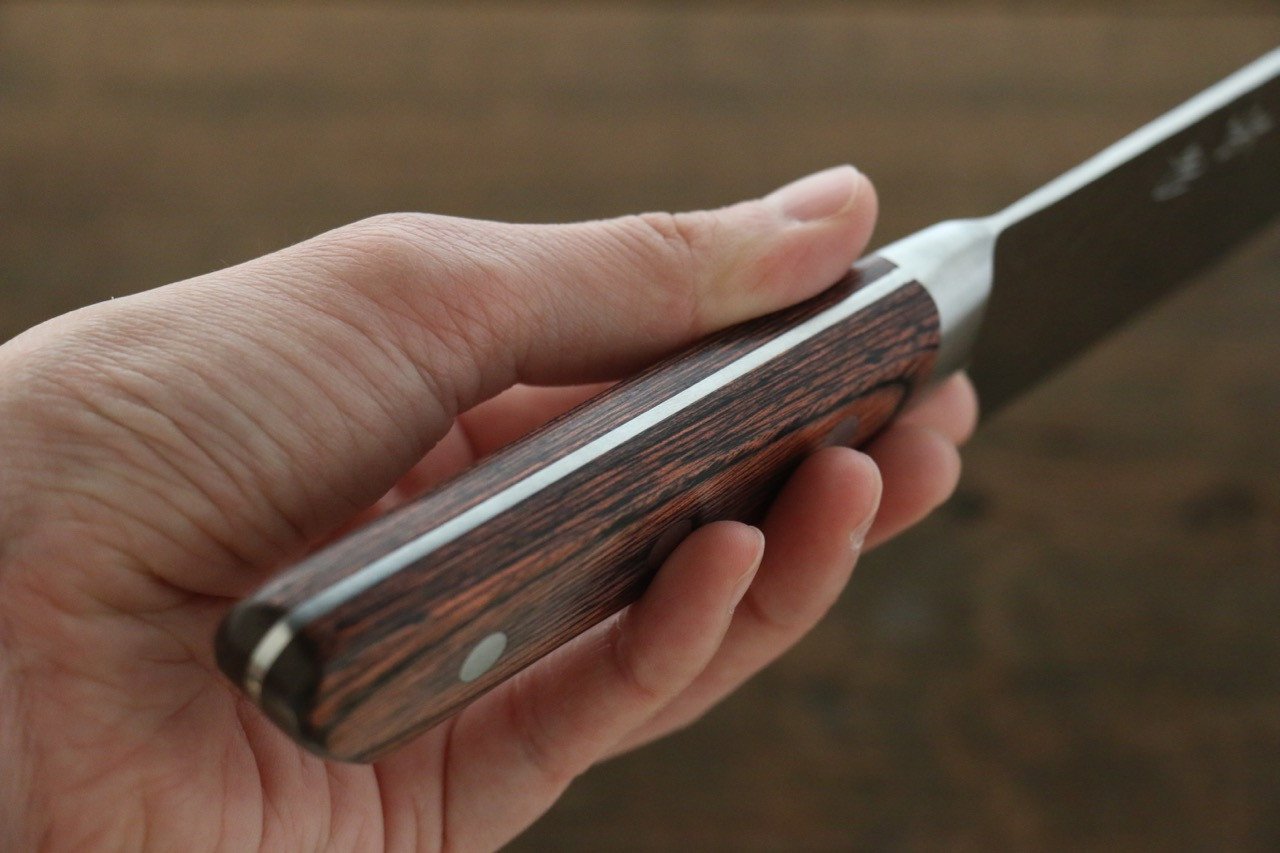 清助 VG10 33層 ダマスカス 三徳包丁  180mm マホガニー柄 - 清助刃物