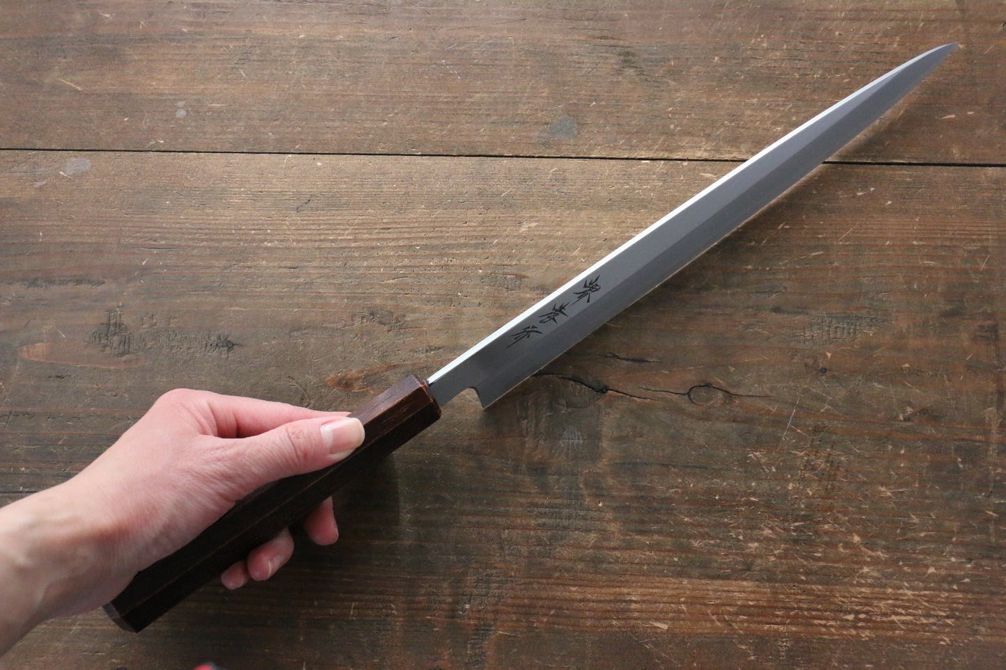 堺 孝行 やすらぎ INOX モリブデン鋼 柳刃包丁 270mm ABS樹脂柄 - 清助刃物