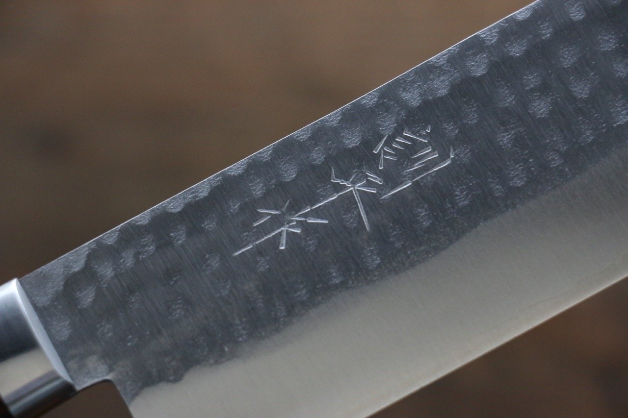 訓平 V金1号 鎚目 薄刃包丁 165mm マホガニー柄 - 清助刃物