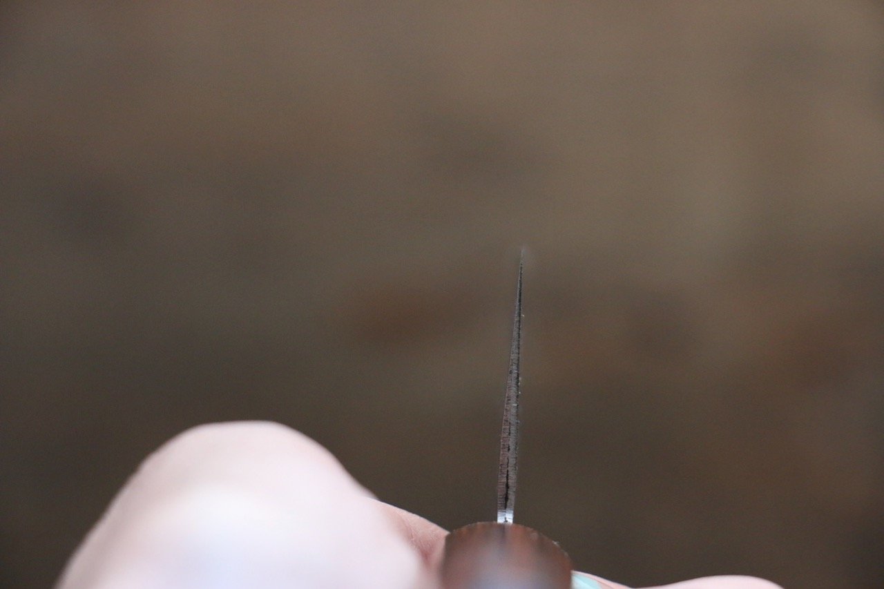 訓平 V金1号 鎚目 三徳包丁 170mm マホガニー柄 - 清助刃物