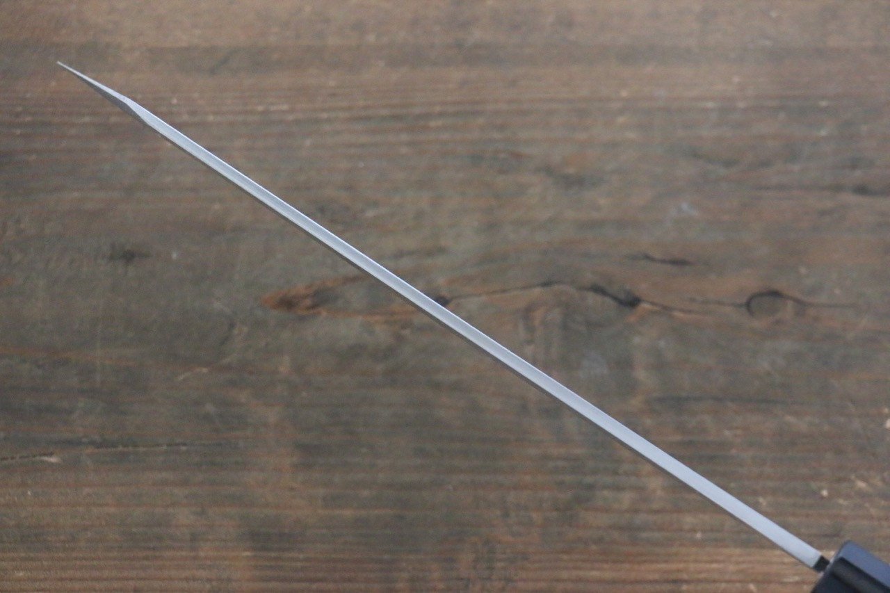 北岡 英雄 【左利き用】 白ニ鋼 ダマスカス 切付柳刃包丁 240mm 紫檀柄 - 清助刃物