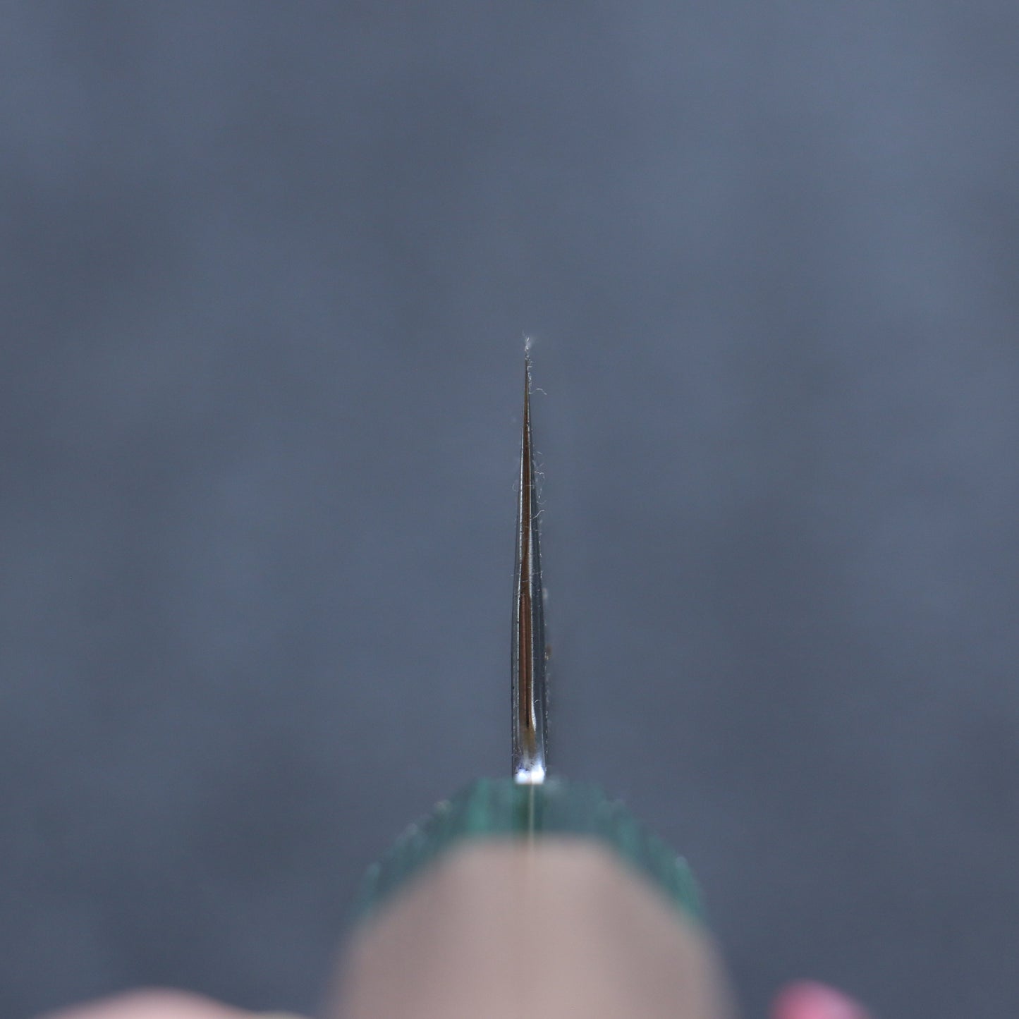 清助 青スーパー鋼 鎚目 文化包丁 165mm ウォルナット (両側緑口輪)柄 - 清助刃物