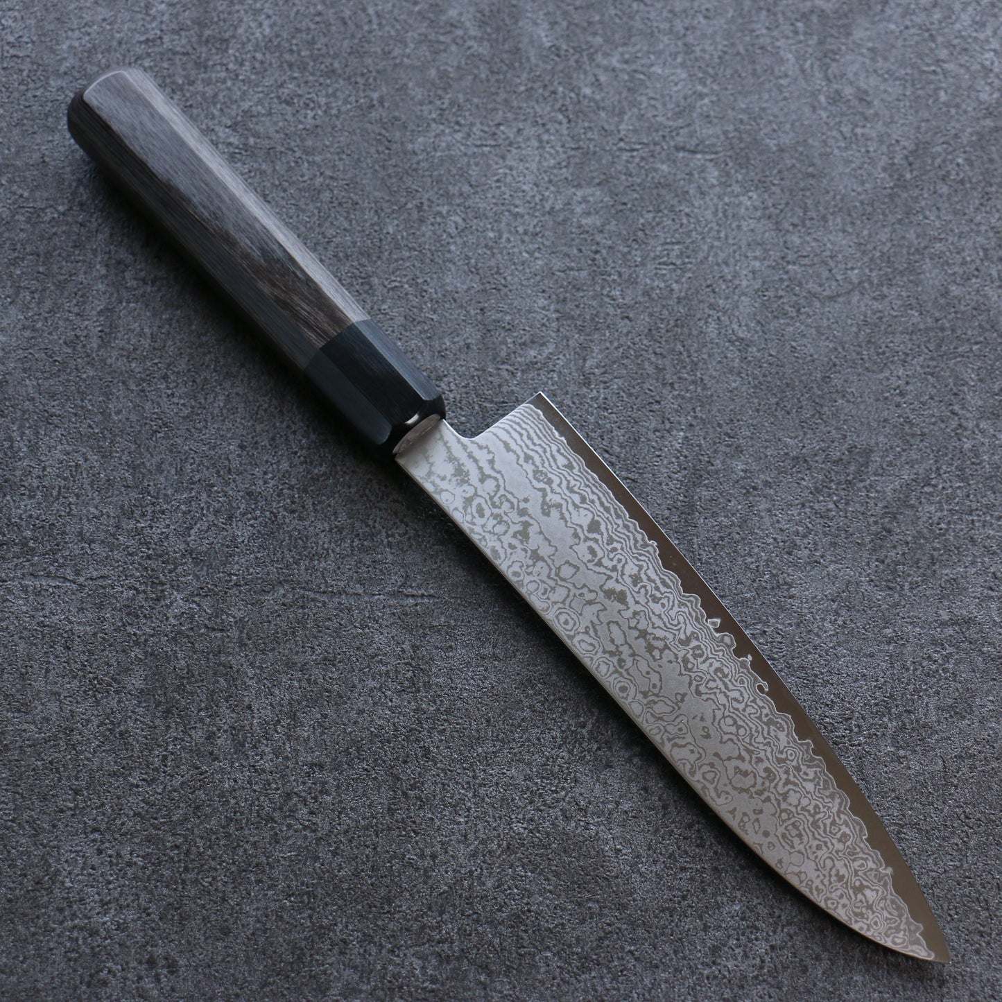 清助 V金10号 ダマスカス 牛刀包丁 180mm グレー合板柄 - 清助刃物
