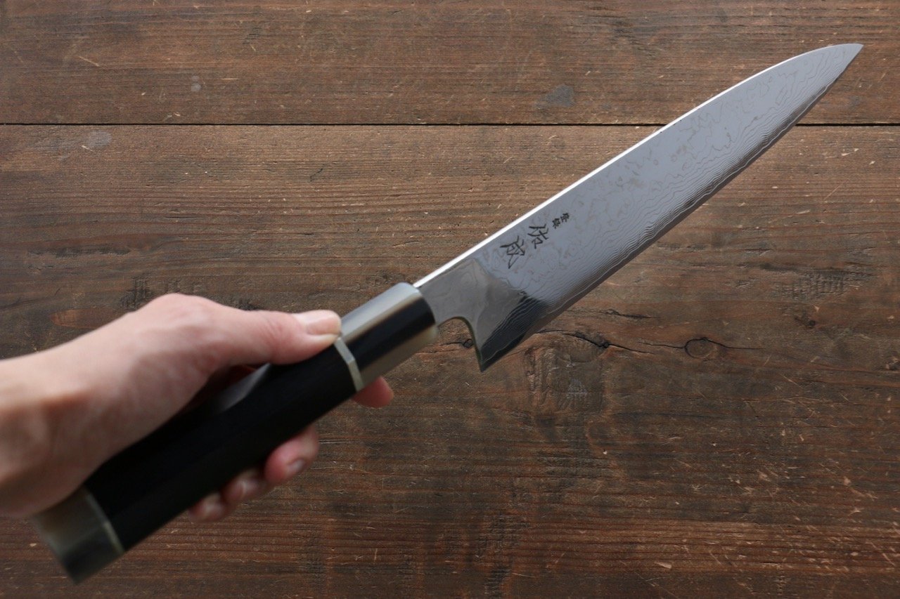 佑成 SG2 ダマスカス 牛刀包丁  240mm 両側リング付き黒檀柄 - 清助刃物