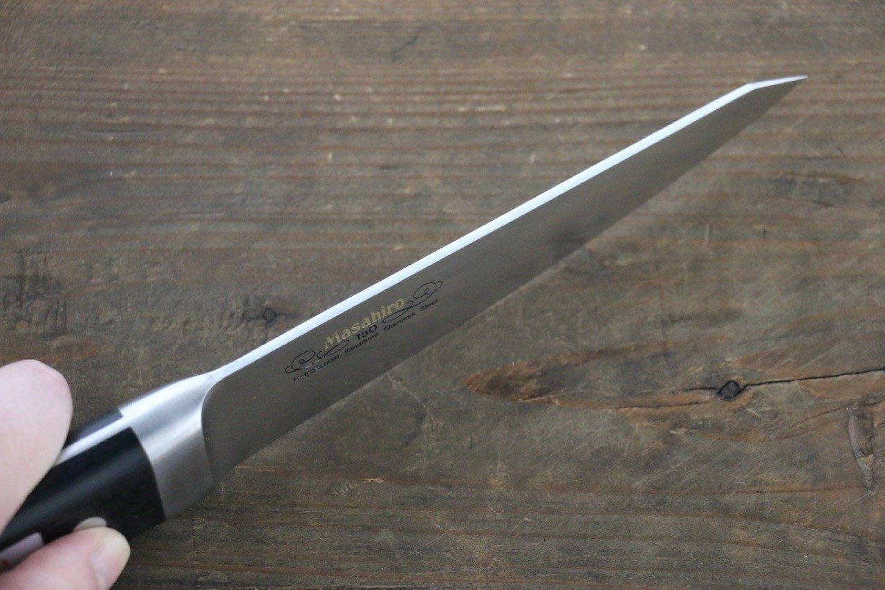 正広 モリブデン鋼(MOL) 丸仕上げ 骨スキ包丁 150mm - 清助刃物