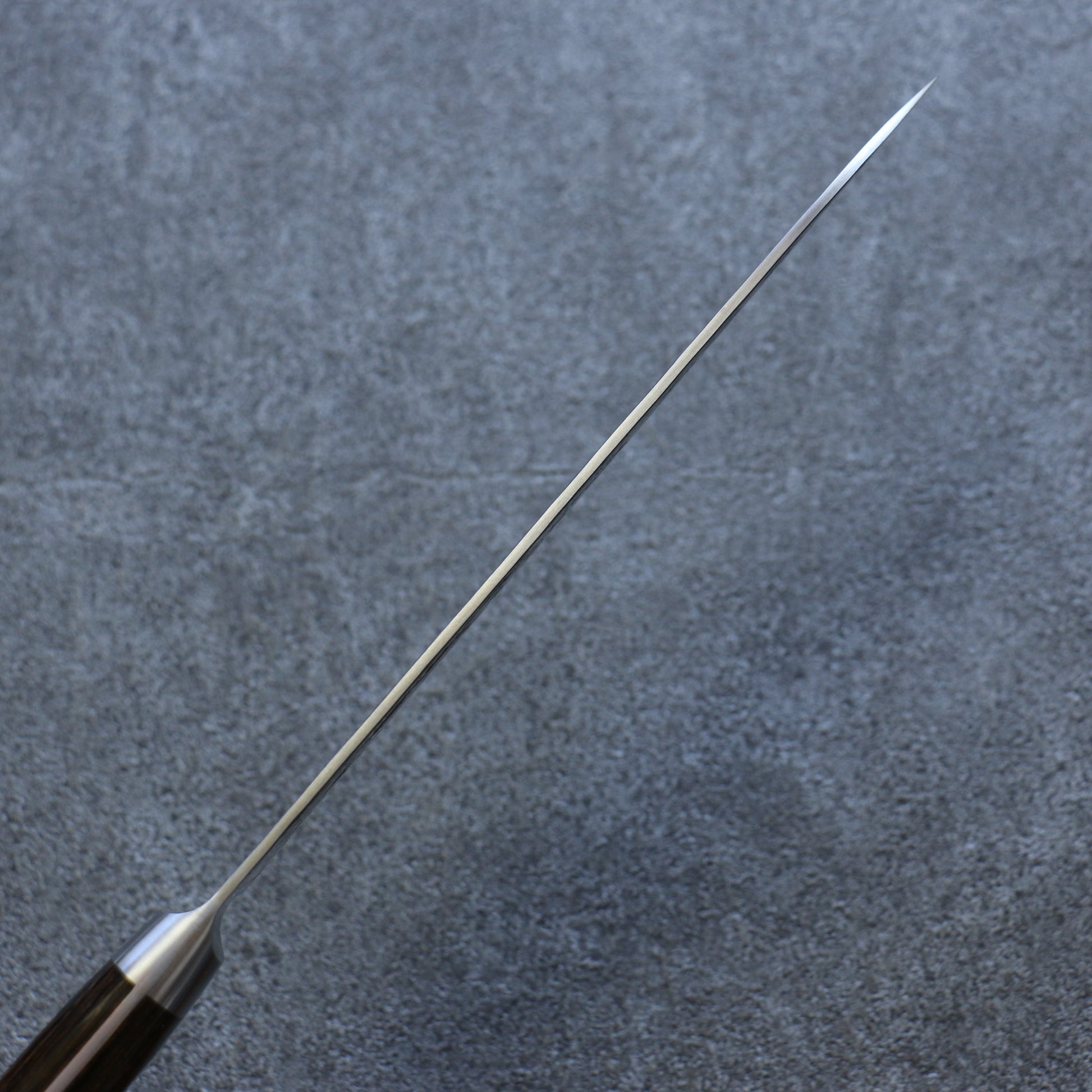 清助 銀三鋼 梨地 三徳包丁  180mm 茶合板柄 - 清助刃物