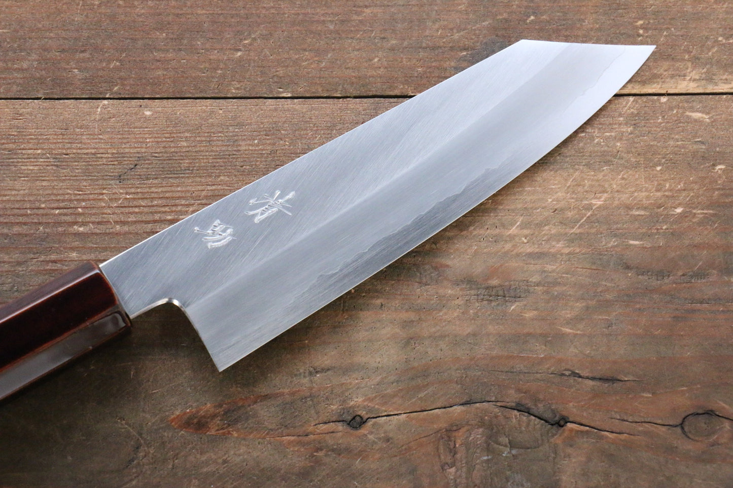 清助 銀三鋼 文化包丁 165mm 木材(漆塗り)柄 - 清助刃物