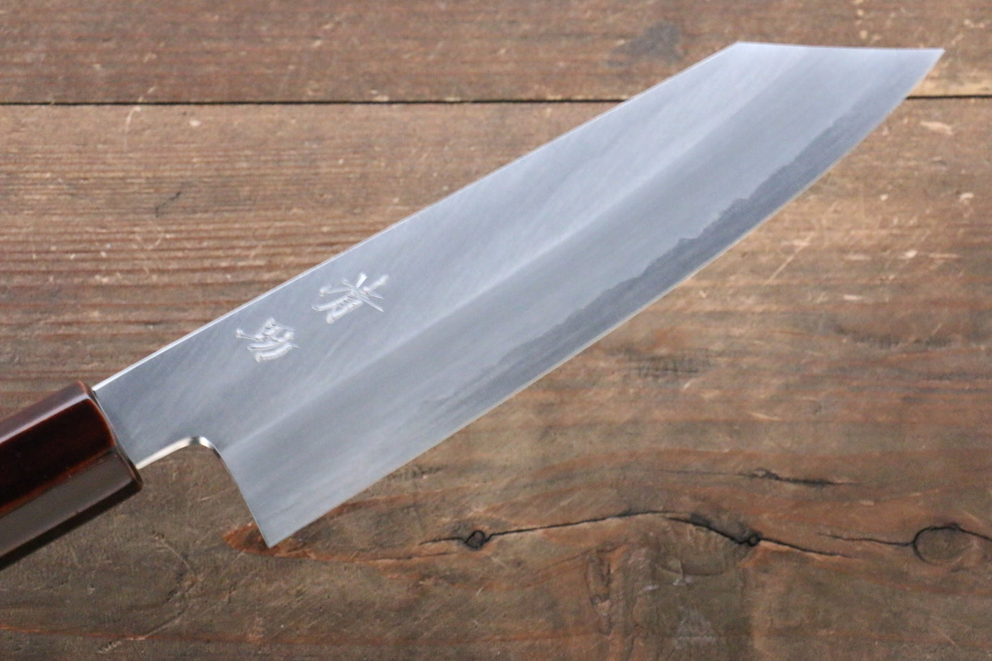 清助 銀三鋼 文化包丁 165mm 木材(漆塗り)柄 - 清助刃物