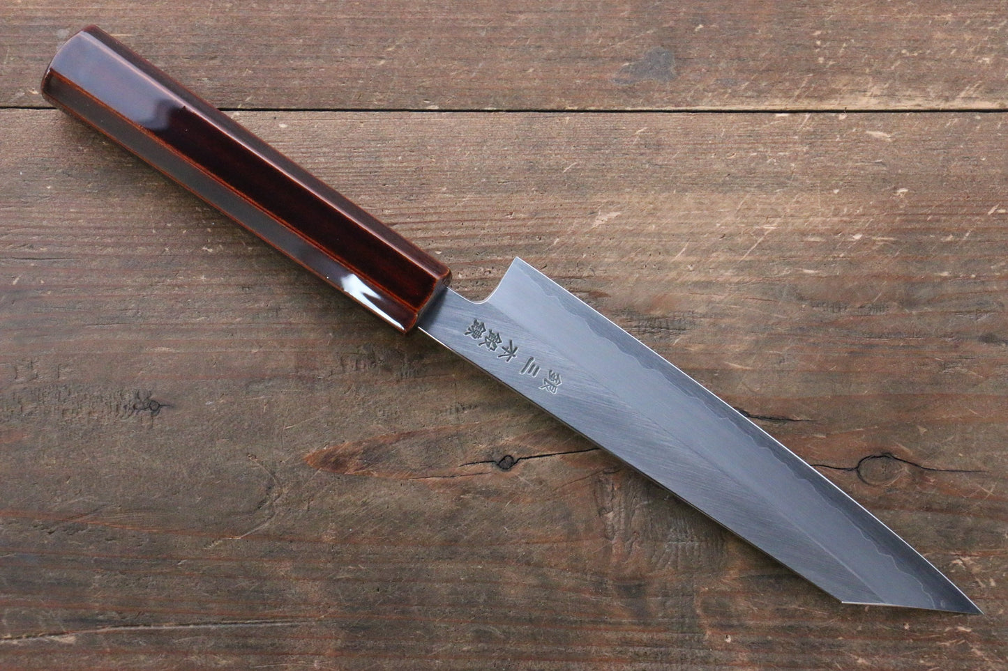 清助 銀三鋼 切付ペティナイフ 150mm 木材(漆塗り)柄 - 清助刃物