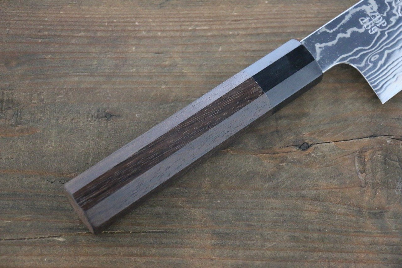 佑成 ZDP189 ダマスカス 切付牛刀包丁  210mm 紫檀柄 - 清助刃物