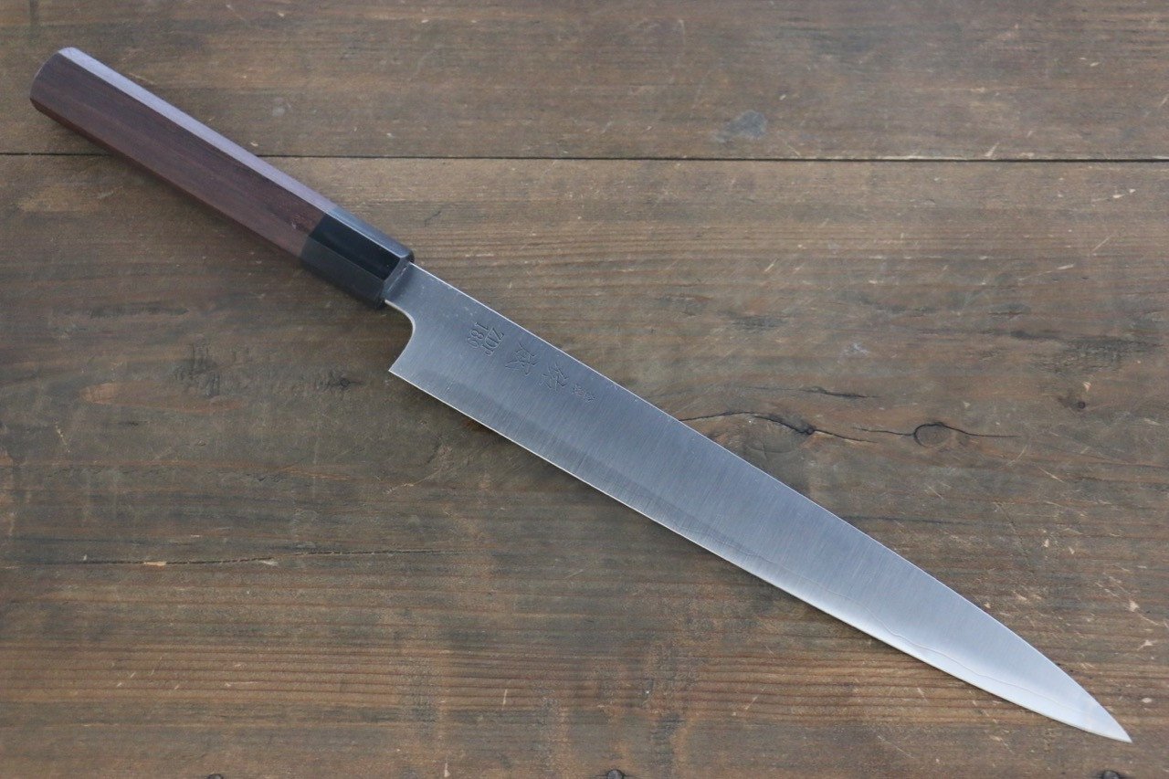 佑成 ZDP189 3層 筋引包丁 270mm 紫檀柄 - 清助刃物