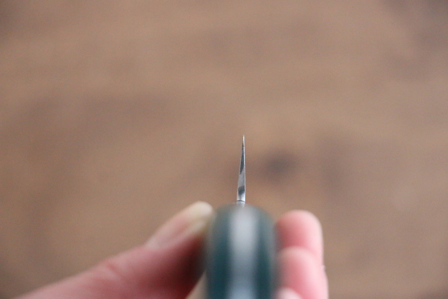 堺 孝行 V金10号 17層ダマスカス ペティーナイフ 135mm 緑合板柄 - 清助刃物