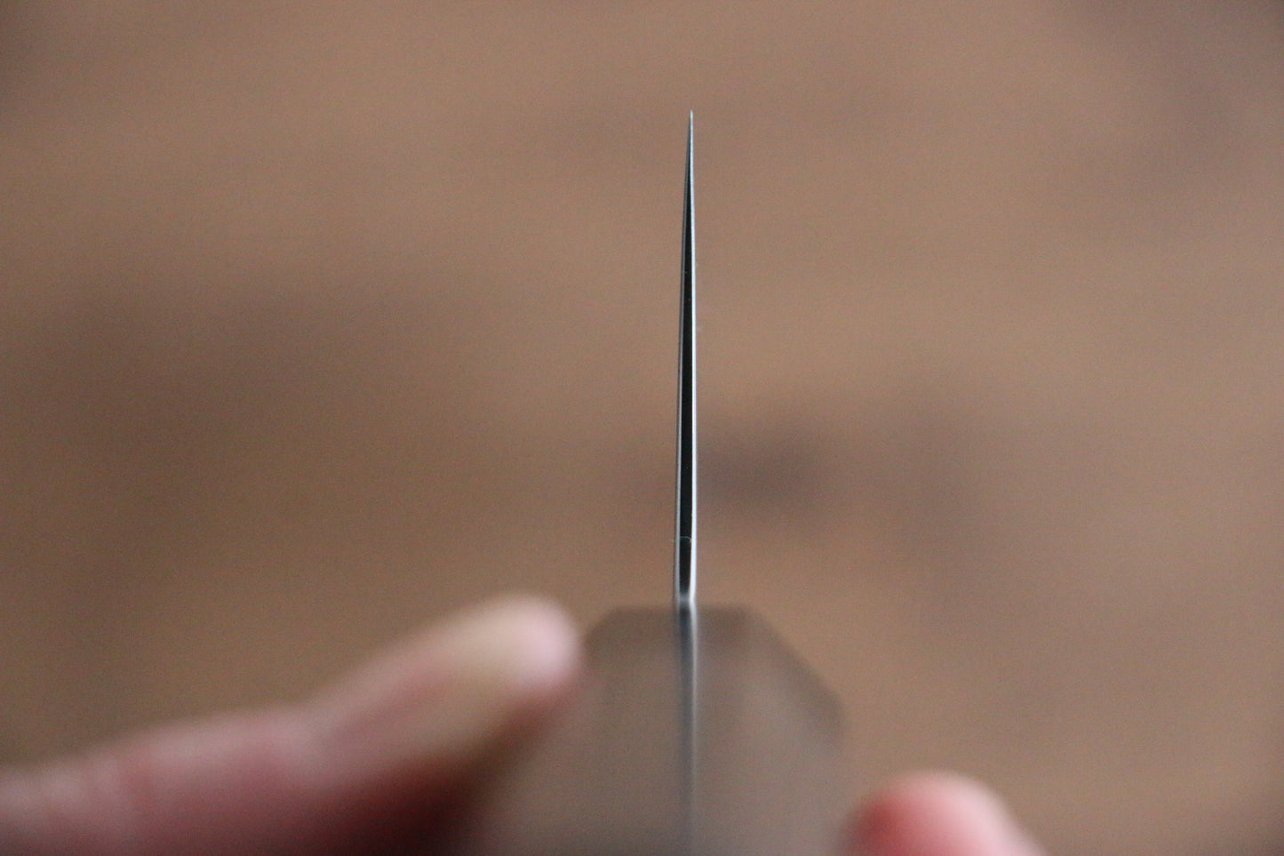 寛丈 ラダー V金10号 ダマスカス 牛刀包丁 240mm グレー合板柄 - 清助刃物