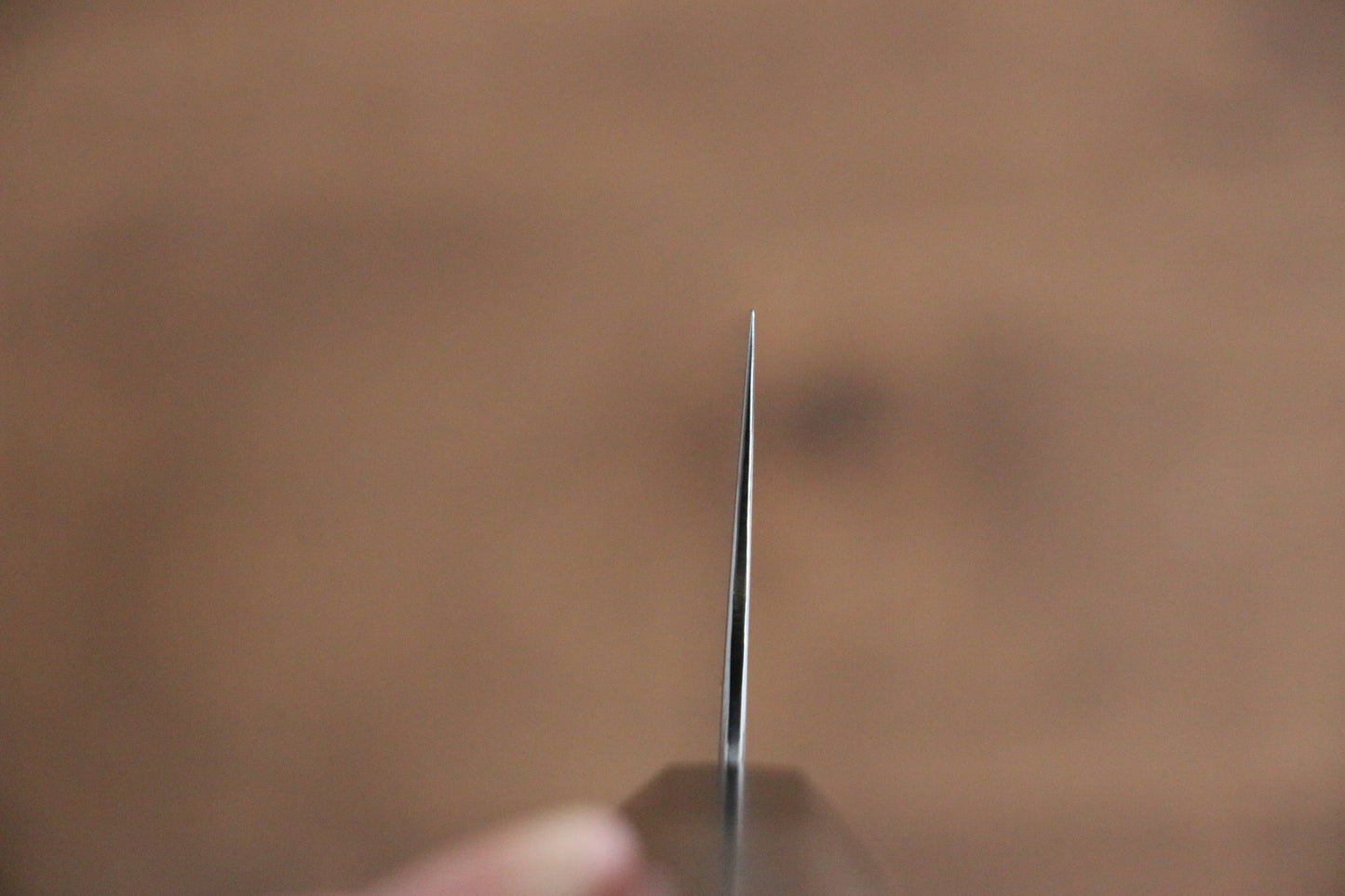 寛丈 V金10号 ダマスカス 切付三徳包丁 180mm グレー合板柄 - 清助刃物