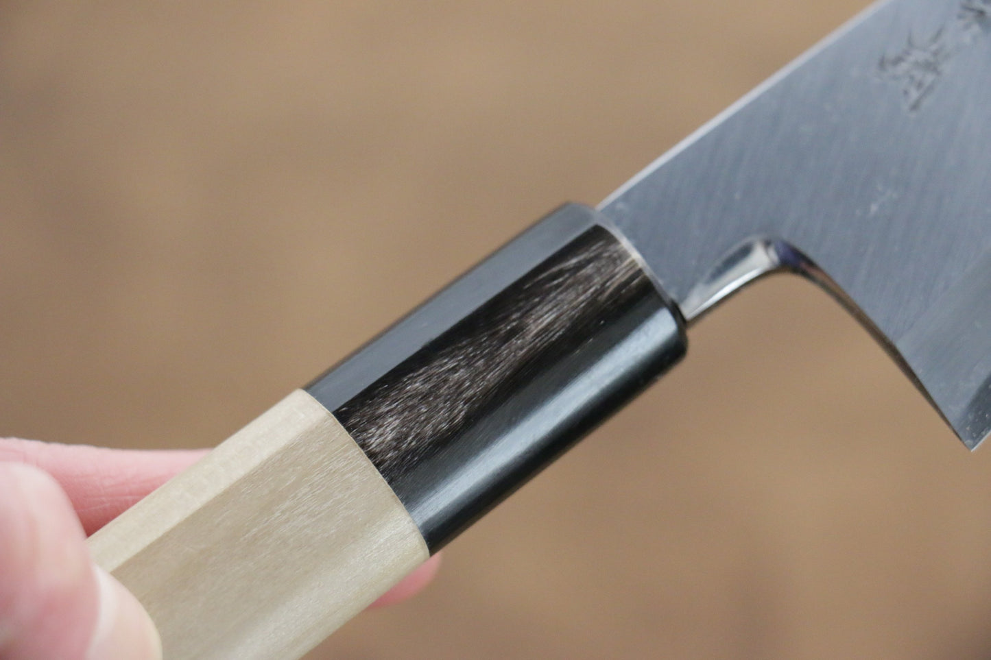 堺 孝行 特上 白ニ鋼 骨スキ包丁 150mm 朴柄 - 清助刃物