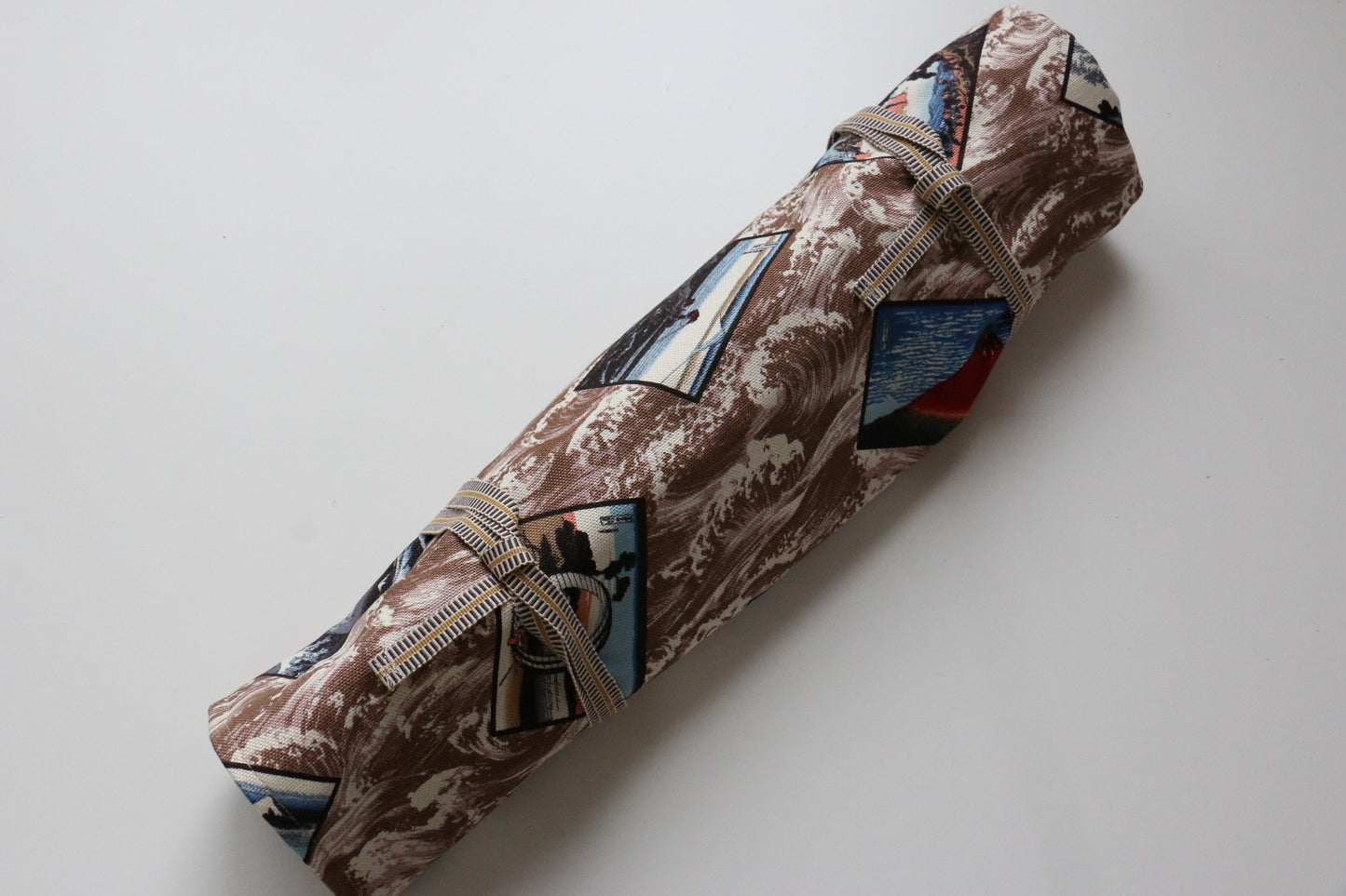 和柄包丁ケース 浮世絵×裏金家紋柄 7本用 - 清助刃物