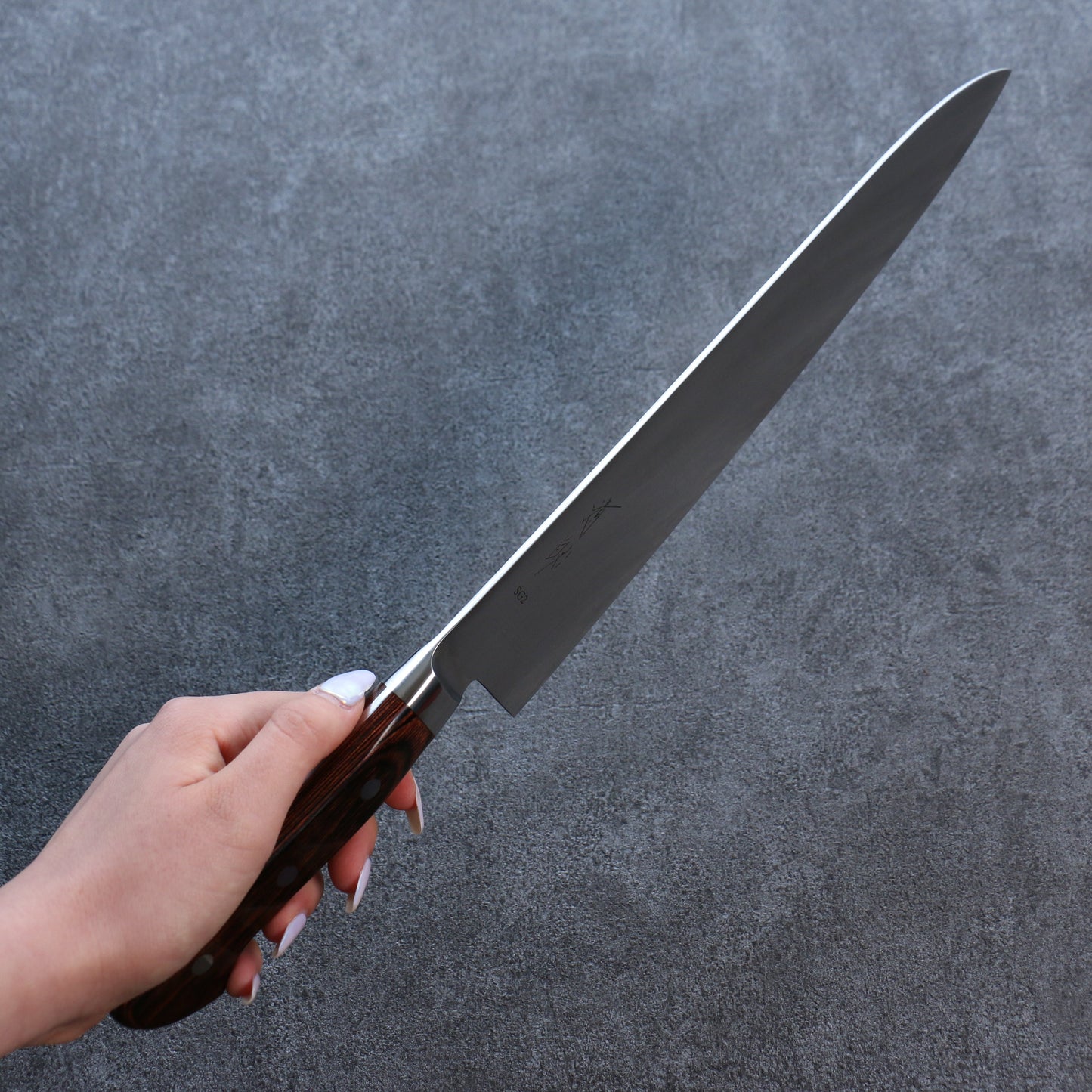 清助 SG2 牛刀包丁 270mm マホガニー柄 - 清助刃物