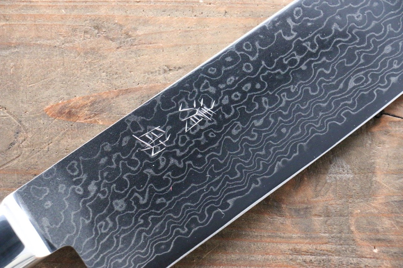 清助 コバルトゴールド ダマスカス 牛刀包丁 240mm マイカルタ柄 - 清助刃物