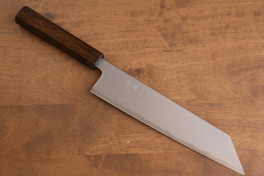 清助 波 AUS10 鏡面仕上げ ダマスカス 切付牛刀包丁  210mm 樫柄 - 清助刃物