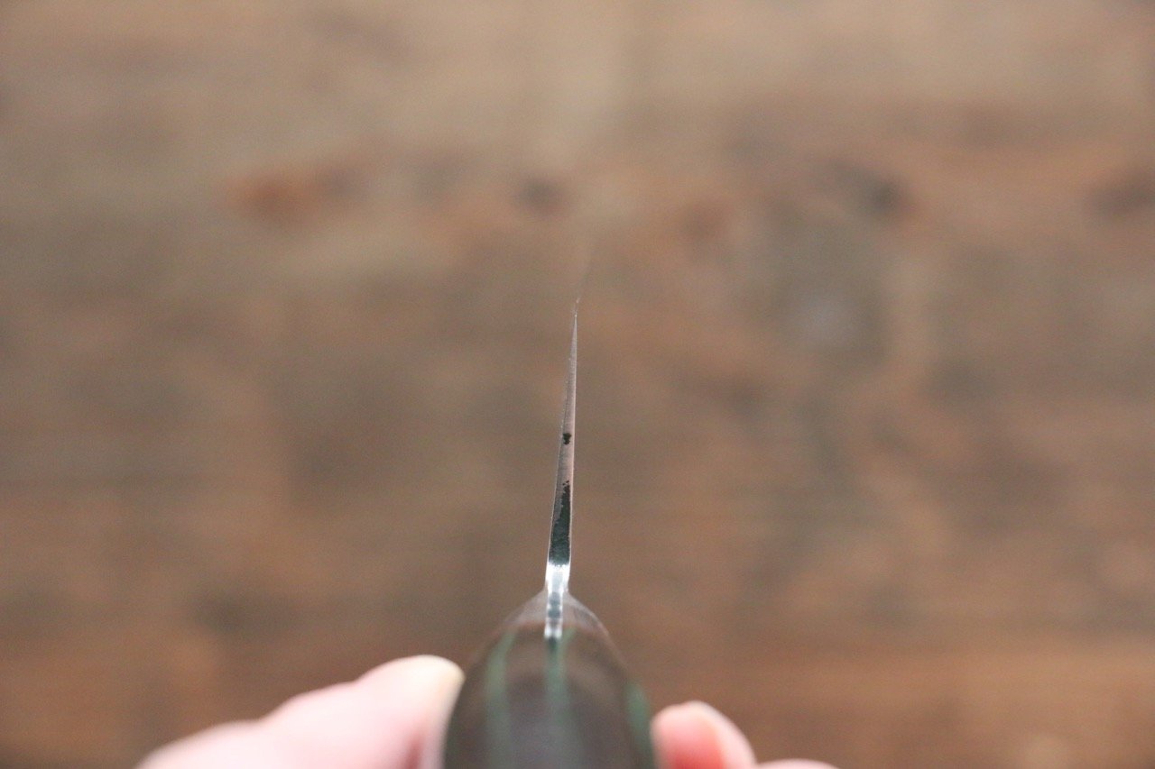 清助 コバルトゴールド ダマスカス 牛刀包丁 240mm マイカルタ柄 - 清助刃物