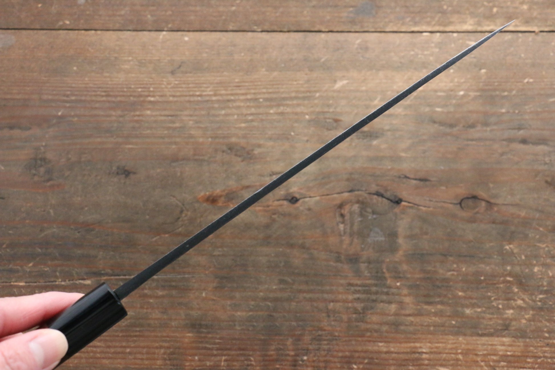 岩井 貴行 青ニ鋼 黒打 柳刃包丁  210mm 紫檀柄 - 清助刃物