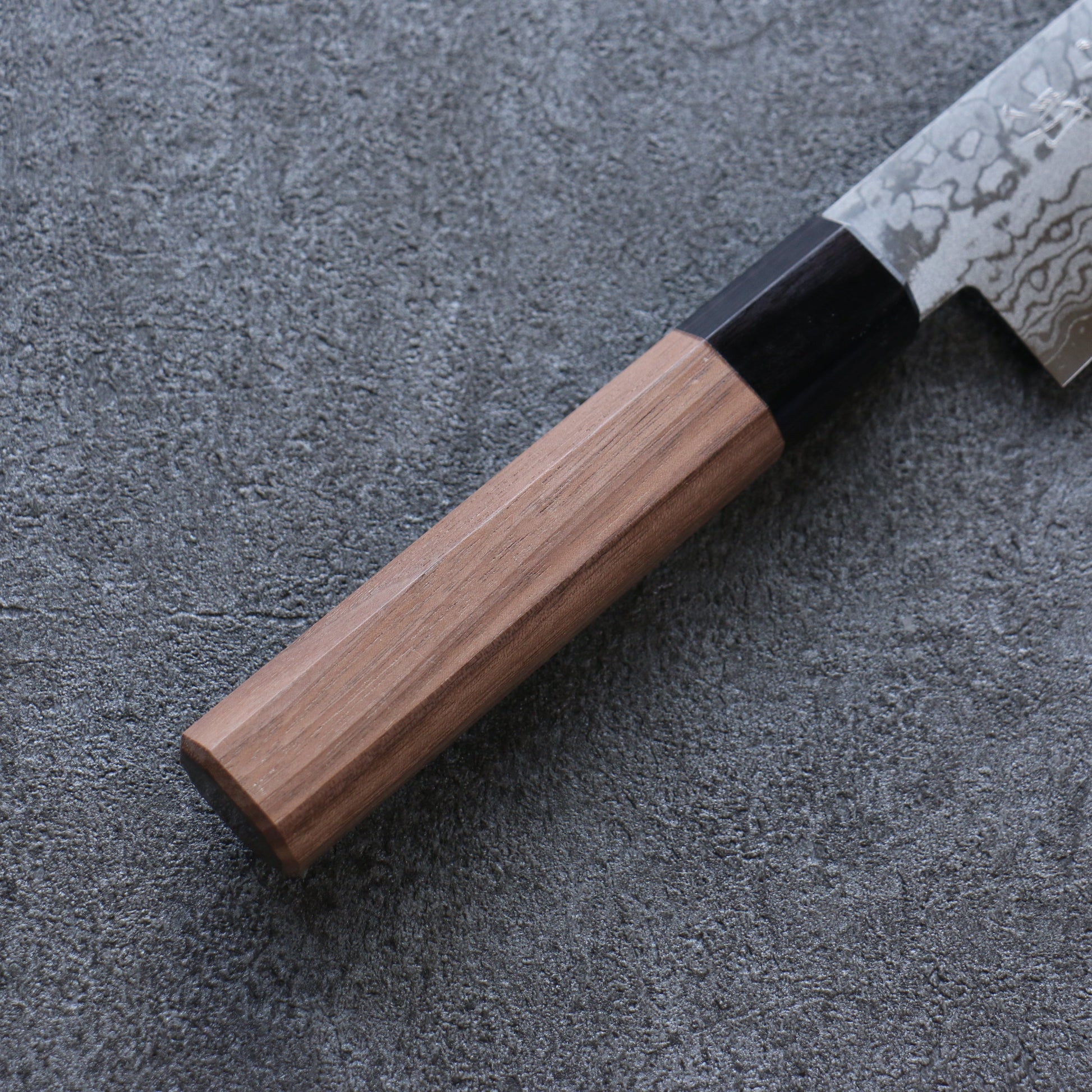 清助 V金10号 ダマスカス 牛刀包丁  180mm ウォルナット柄 - 清助刃物