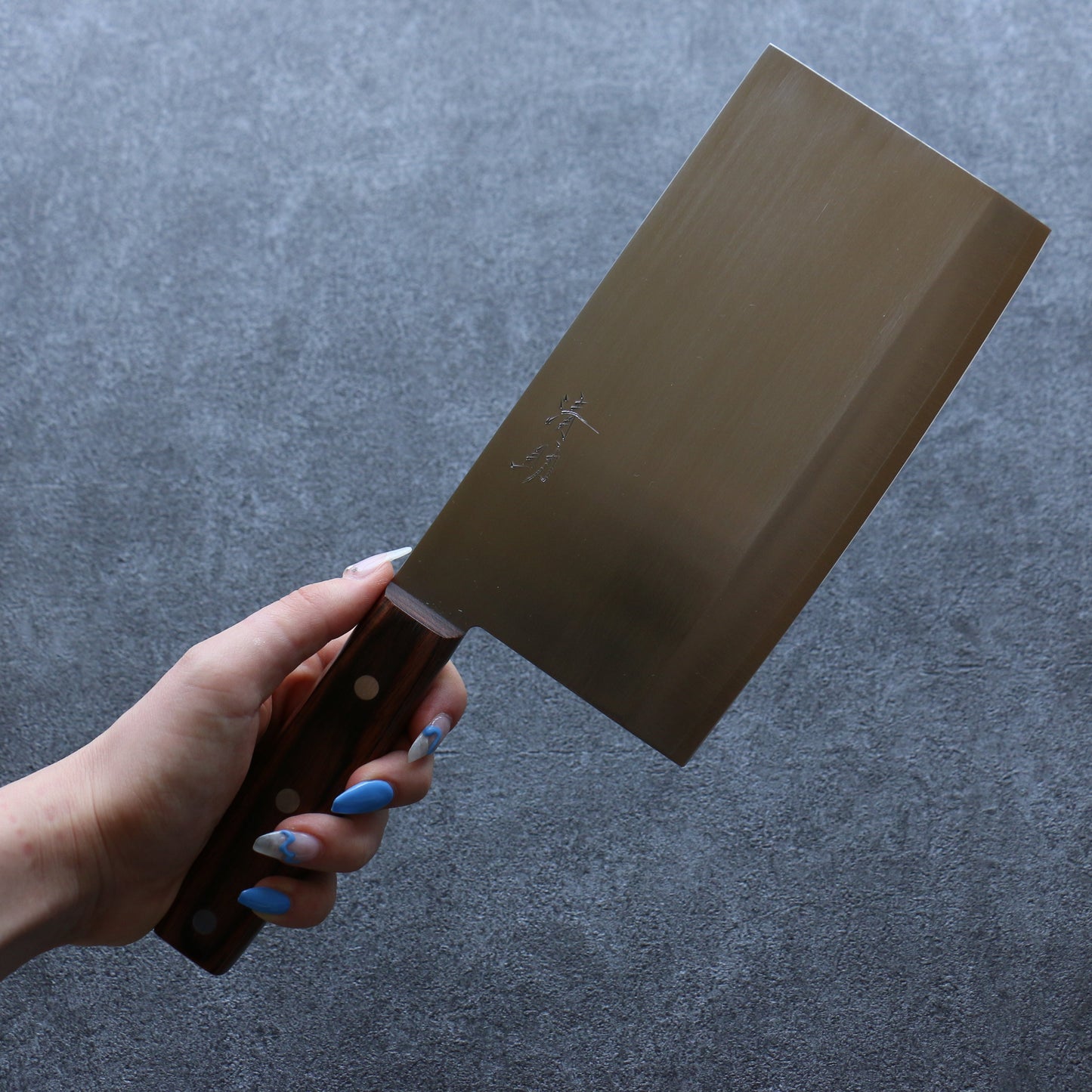 清助 V金10号 霞研 中華包丁 180mm マホガニー柄 - 清助刃物