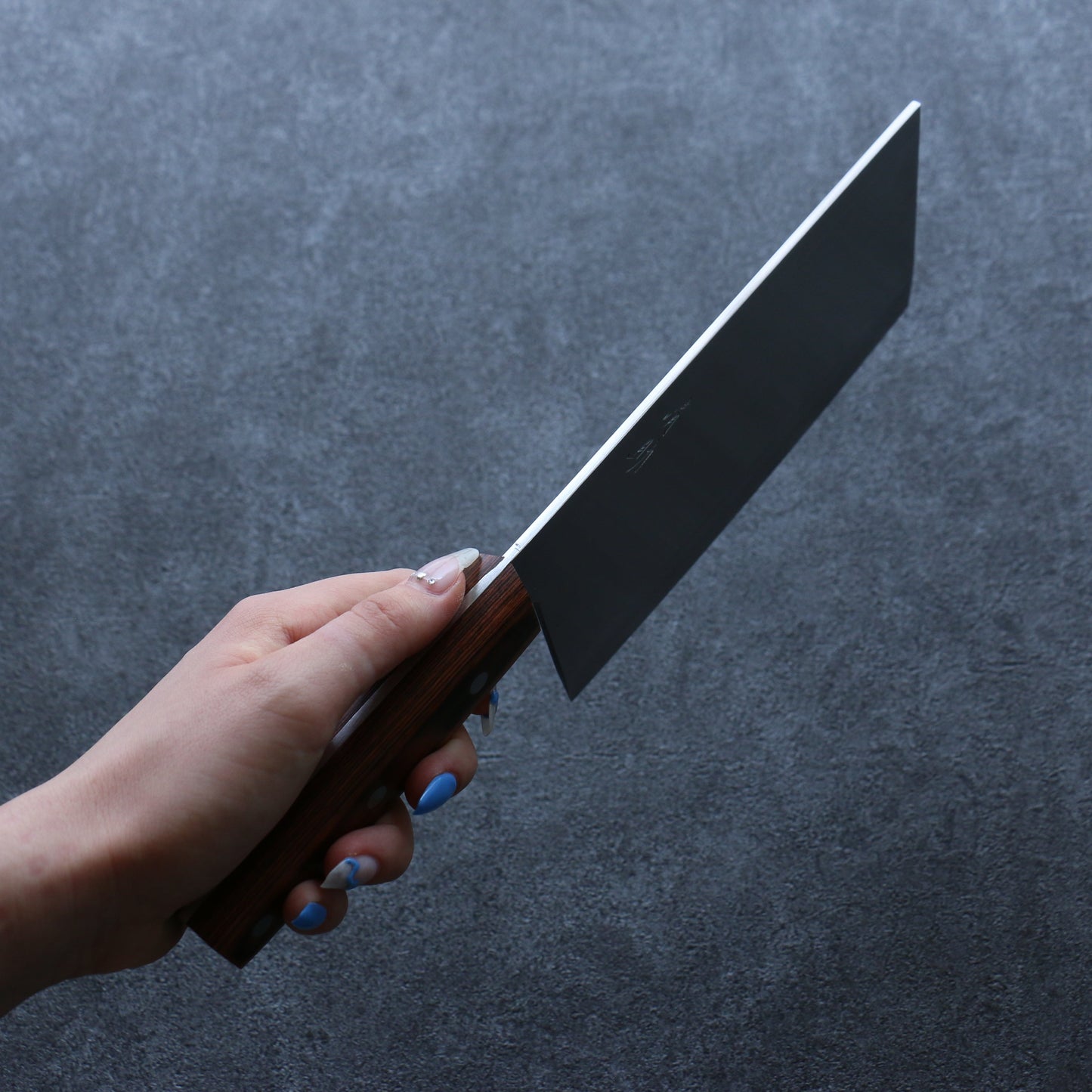 清助 V金10号 霞研 中華包丁 180mm マホガニー柄 - 清助刃物