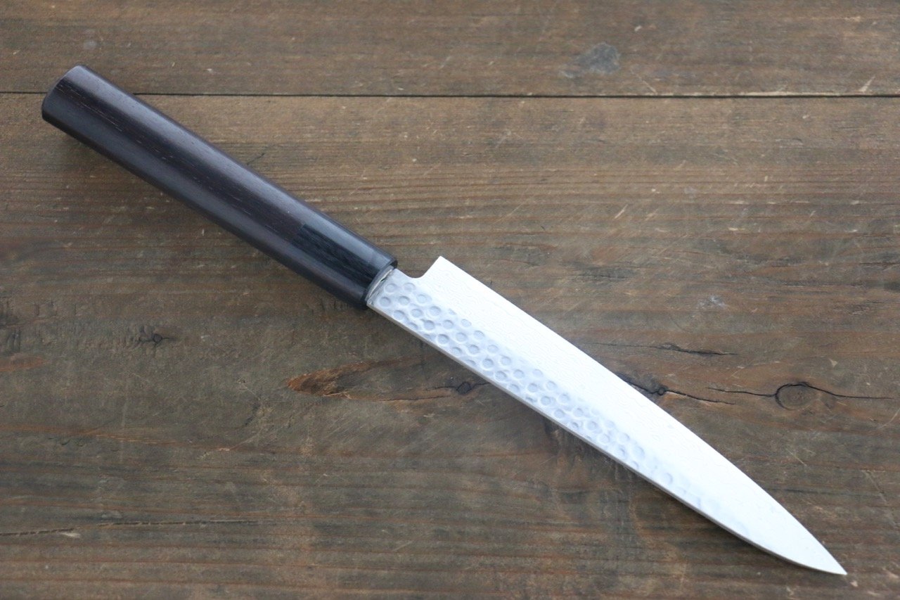 堺 孝行 AUS10 45層ダマスカス ペティーナイフ  150mm 紫檀柄 - 清助刃物