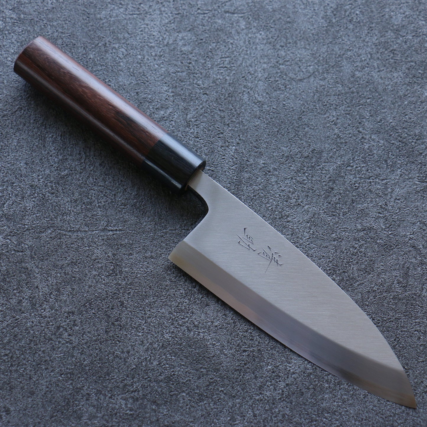 清助 青紙 霞研 出刃包丁 150mm 紫檀柄 - 清助刃物