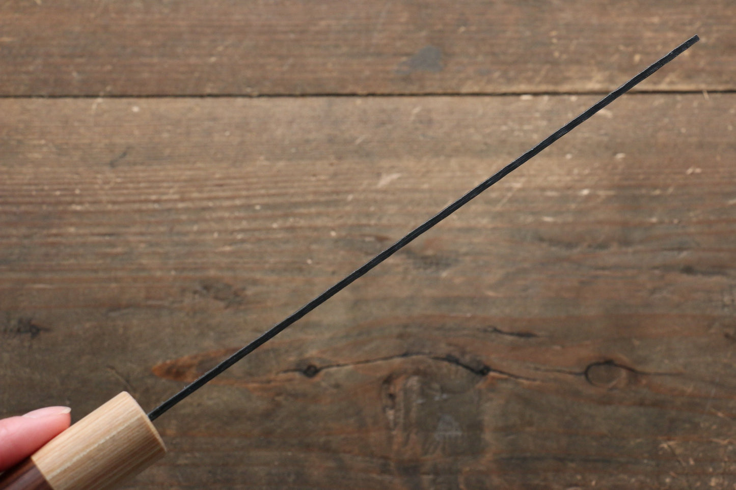 清助 黒白 青スーパー鋼 鎚目 菜切包丁 165mm モラド柄 - 清助刃物