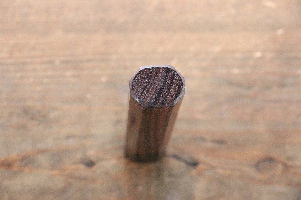 Octagonal Shitan Handle for Gyuto Knife 180mm - 清助刃物