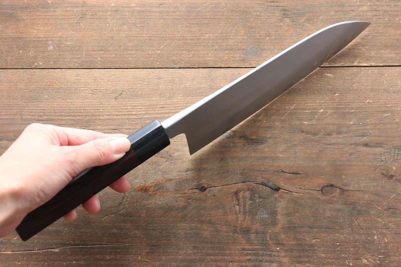 岩井 貴行 青ニ鋼 ダマスカス 舟行包丁 180mm 紫檀柄 - 清助刃物