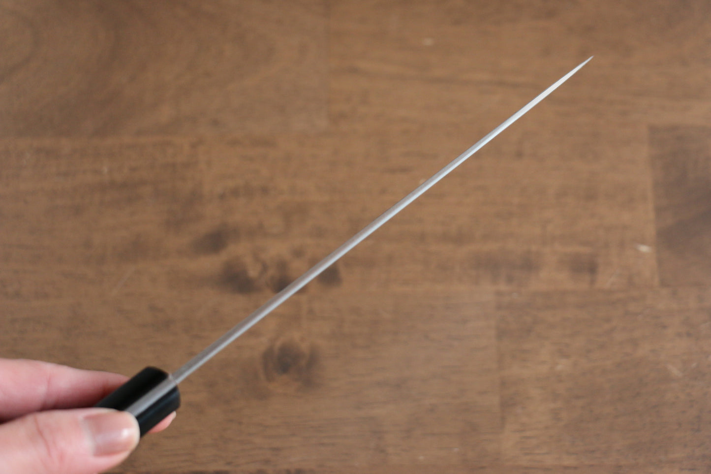 山本 直 V金10号 ダマスカス 三徳包丁  170mm 黒合板柄 - 清助刃物