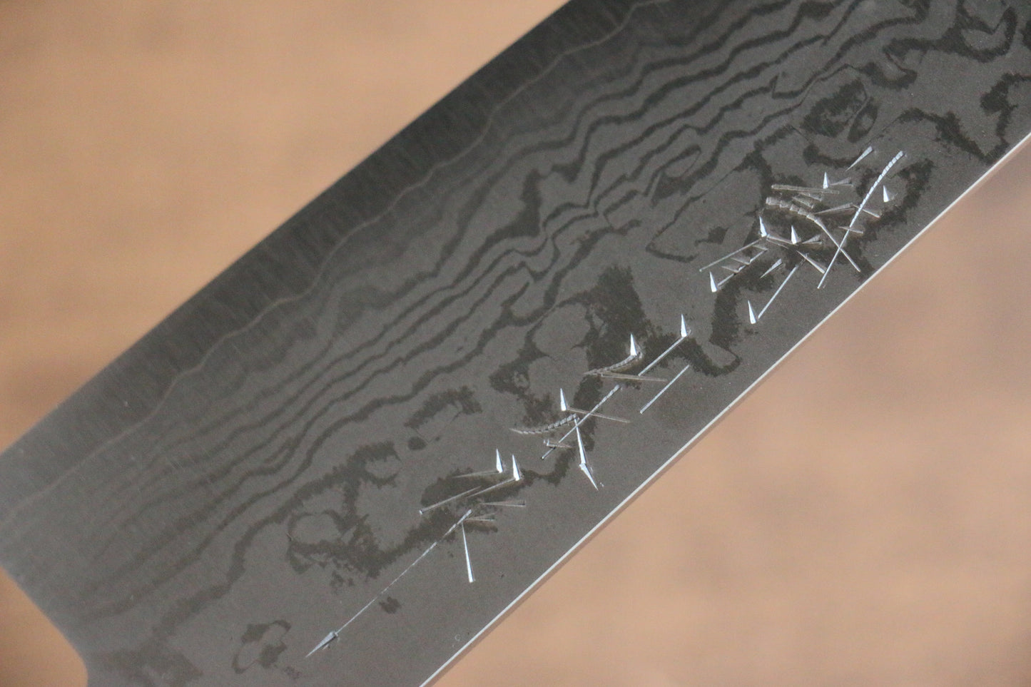山本 直 V金10号 ダマスカス 牛刀包丁 180mm 赤合板柄 - 清助刃物