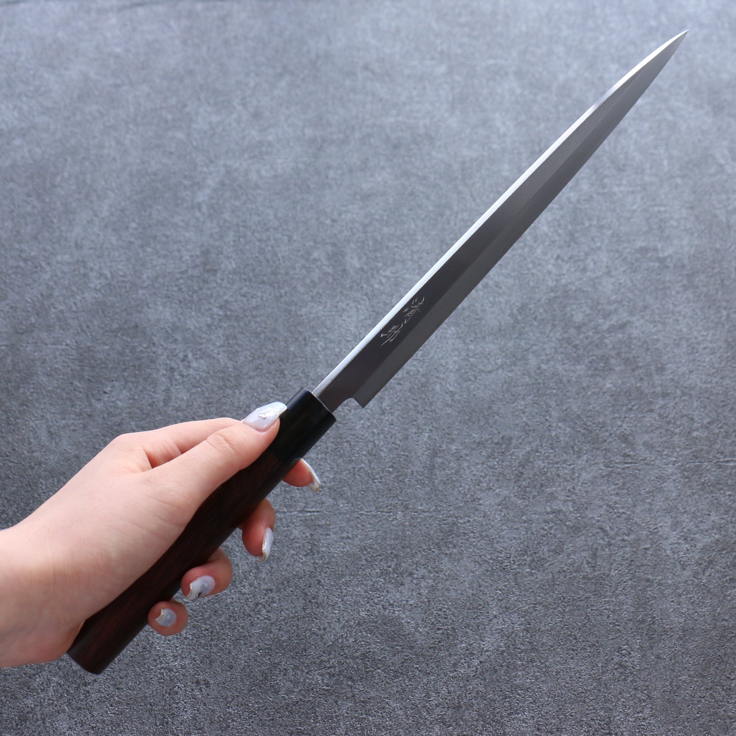 清助 V金1号 霞研 柳刃包丁 240mm 紫檀柄 - 清助刃物