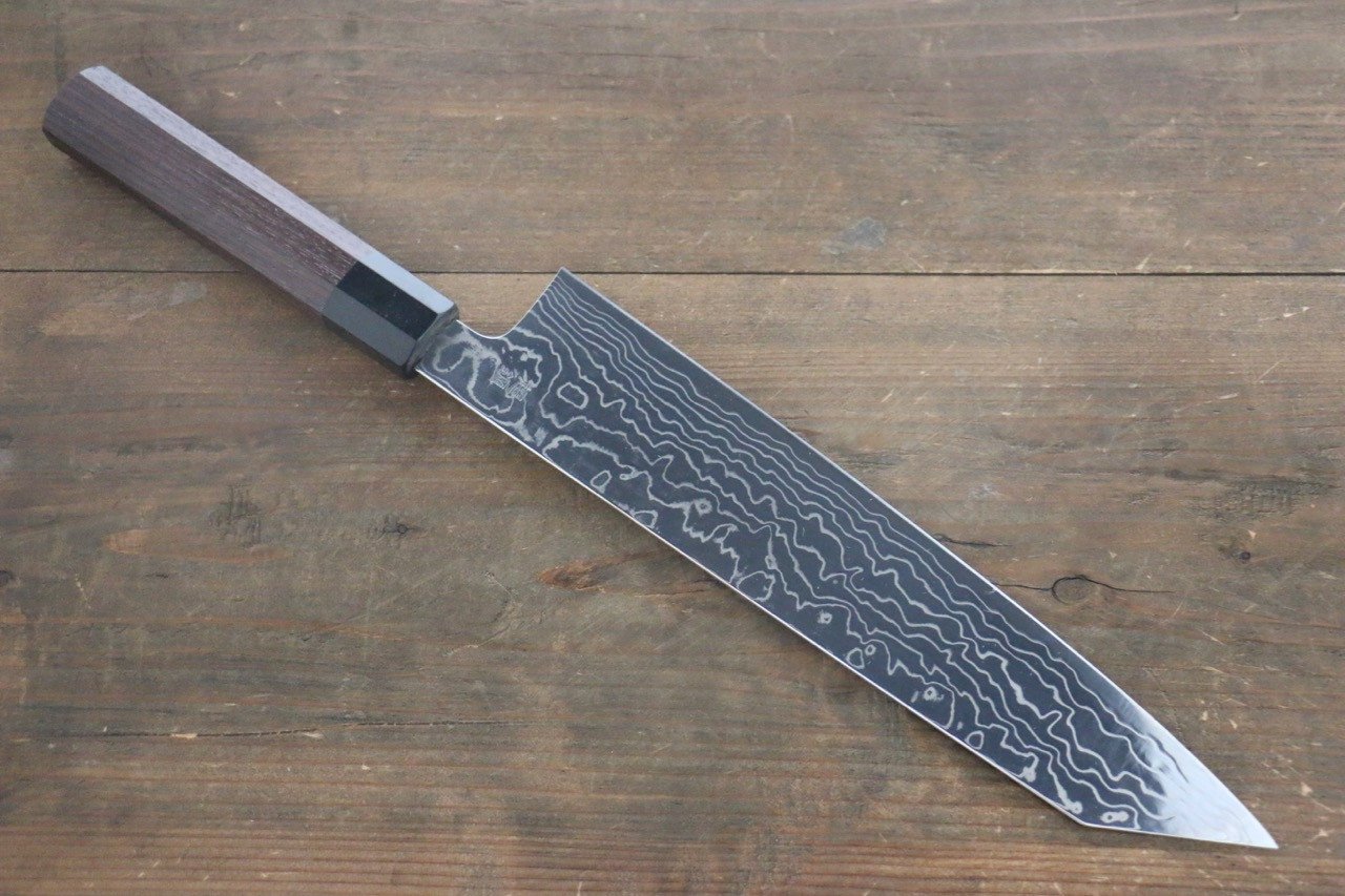 佑成 ZDP189 ダマスカス 切付牛刀包丁 270mm 紫檀柄 - 清助刃物
