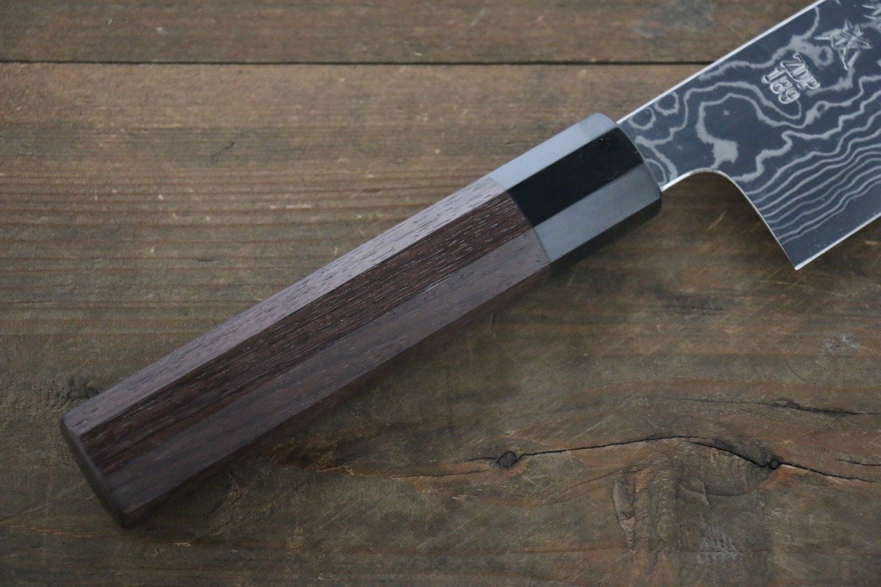 佑成 ZDP189 ダマスカス 切付牛刀包丁 270mm 紫檀柄 - 清助刃物