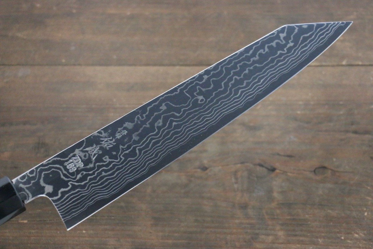 佑成 ZDP189 ダマスカス 切付牛刀包丁 270mm 紫檀柄 - 清助刃物