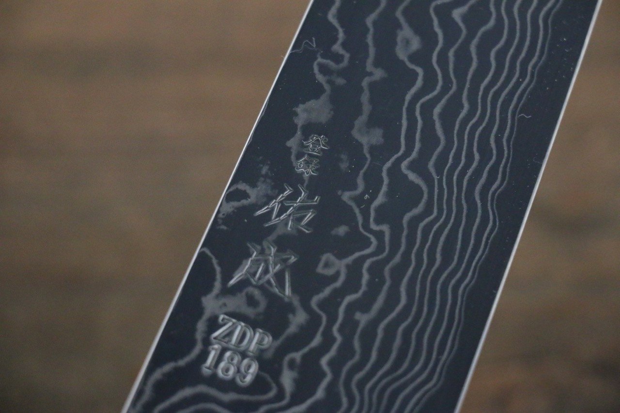 佑成 ZDP189 ダマスカス 切付牛刀包丁 270mm 紫檀柄 - 清助刃物