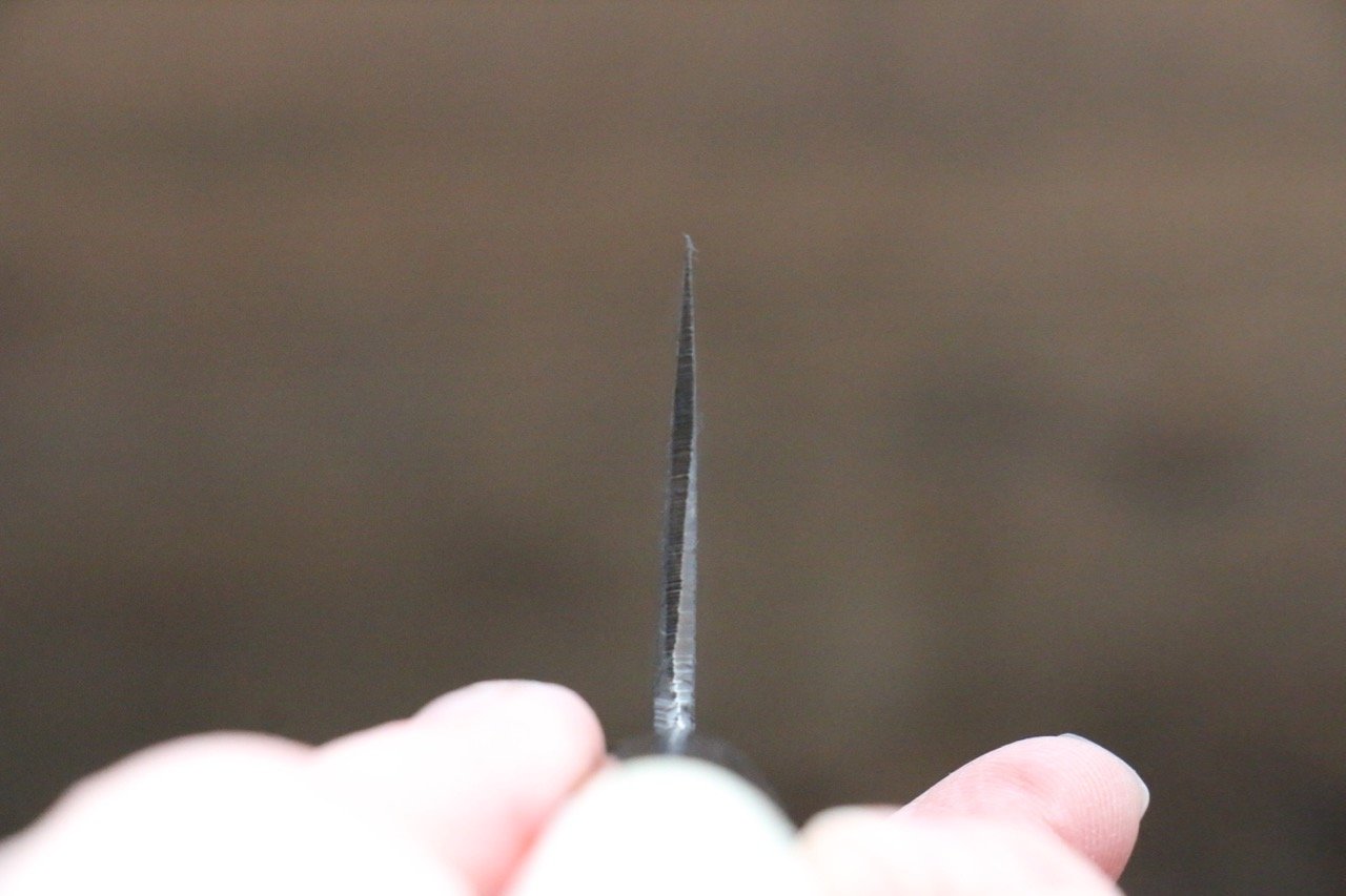 田中 誠貴 青ニ鋼 17層ダマスカスダマスカス 牛刀包丁 180mm 朴柄 - 清助刃物