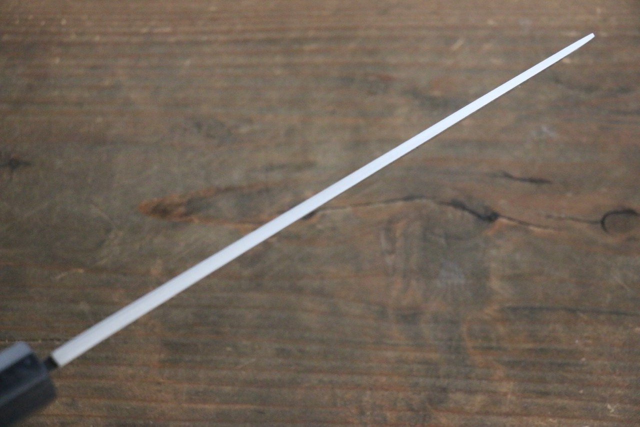 北岡 英雄 白ニ鋼 ダマスカス 角型薄刃包丁  180mm 紫檀柄 - 清助刃物