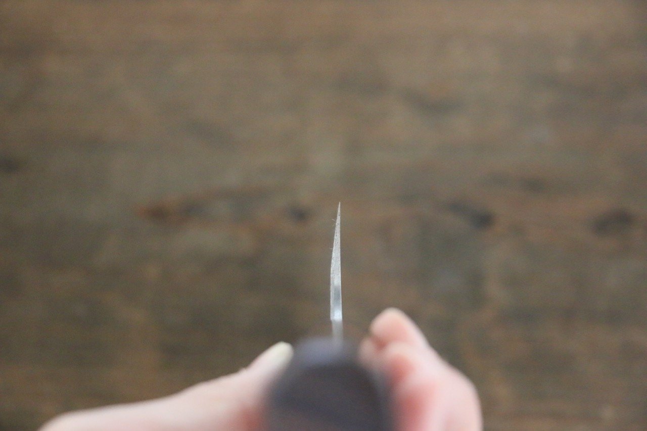 北岡 英雄 白ニ鋼 ダマスカス 角型薄刃包丁  180mm 紫檀柄 - 清助刃物