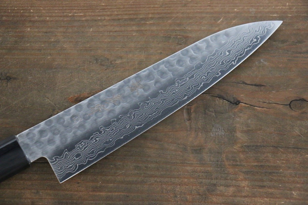 堺 孝行 AUS10 45層ダマスカス 牛刀包丁  180mm 紫檀柄 - 清助刃物